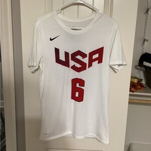 Nike USA Basketball Lebron James #6 tshirt Jersey men’s small